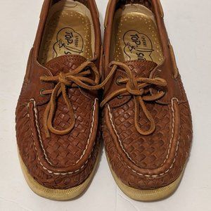 Sperry Top Sider A/O Papaya Woven Boat Shoes